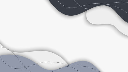 Abstract fluid shape color and dot line on white background. Vector graphic illustration.のイラスト素材