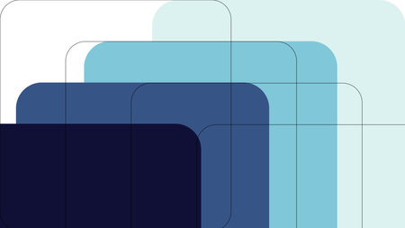 Abstract square blue and white geometric on background. Vector graphic illustration.のイラスト素材