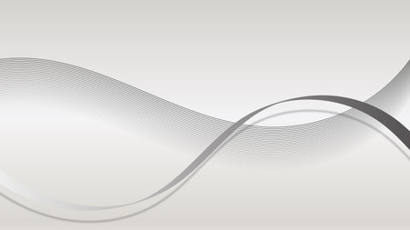 Abstract ribbon and lines elements with glowing light effect on background. Vector graphic illustration.のイラスト素材