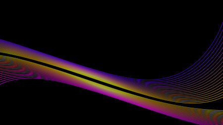 Dark pink and blue lines abstract with glowing wave on background.Vector graphic illustration.