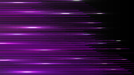 Abstract technology horizontal blue lines with lighting effect on dark background. Vector graphic illustration.のイラスト素材