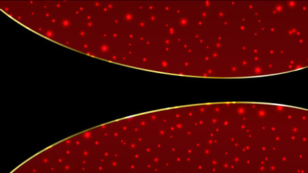 Abstract red glitter and particle element style on dark background. Vector graphic illustration.のイラスト素材