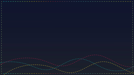 Abstract line color on blue background. Colorful waves isolated.のイラスト素材