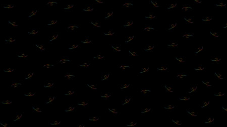 Abstract colorful lines repeat pattern on black background. Colorful flat lines.のイラスト素材