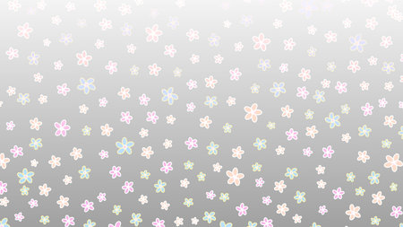 Abstract hand drawn flower pastel on background.  Childish cute decor.のイラスト素材