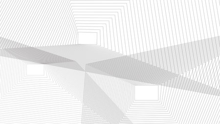 Geometric line square pattern on white background. Minimal geometric.のイラスト素材