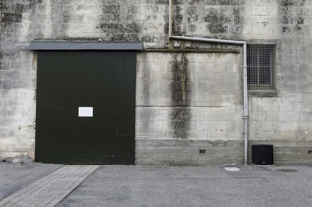 Abandon buildind with doorの写真素材