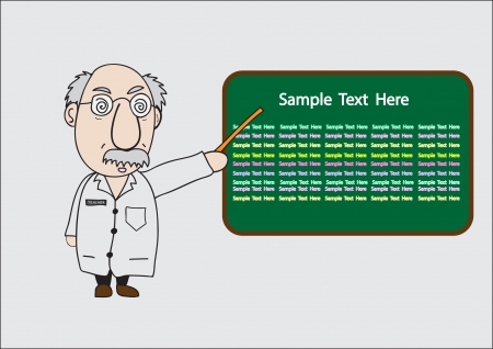 Teacher cartoon with space for textのイラスト素材