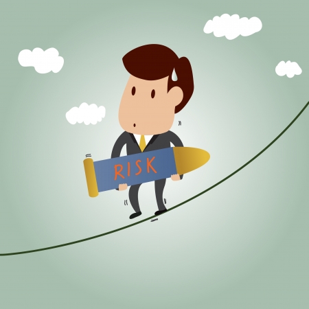 cartoon of Risk Management conceptのイラスト素材