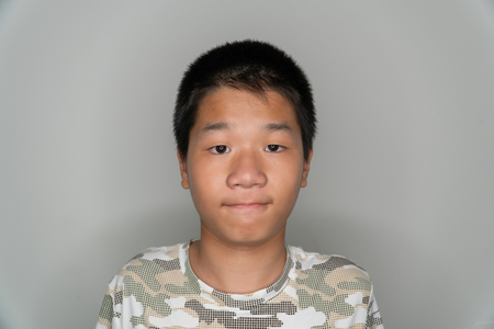 Portrait Asian Boys : Coach Up Boys. With small eyes.の写真素材