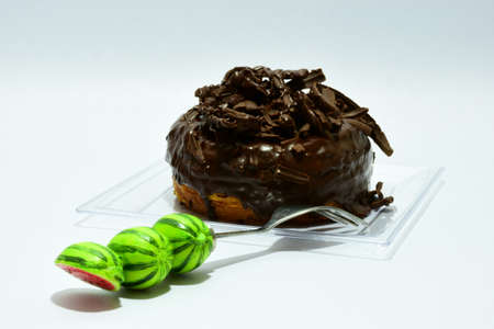 Doughnut and Chocolate toppingの写真素材