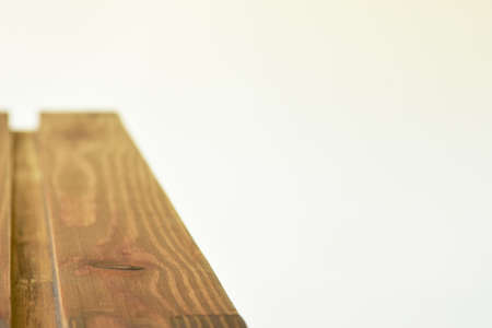 Wooden edge for decorative and building. on white colored background.の写真素材