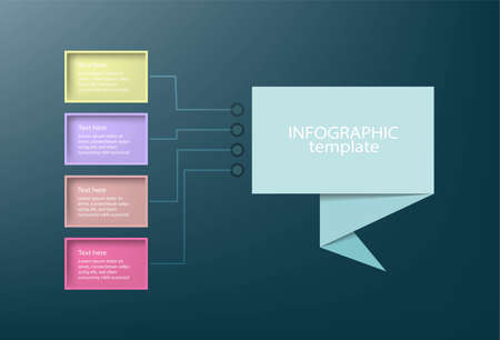 Business data presentation infographic template with 4 options,can be used for workflow layout,Vector illustration design,eps10.のイラスト素材