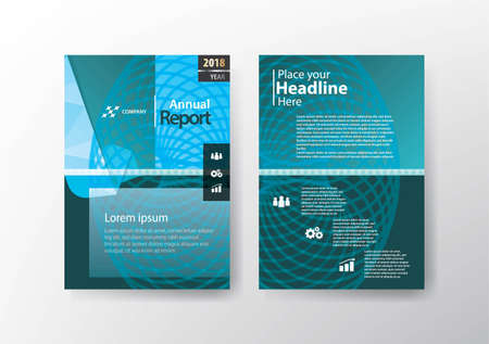 Cover design of business annual report with blue tone concept for presentation,vector illustration design,eps10.のイラスト素材