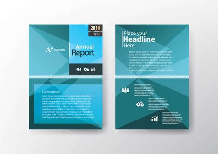 Cover design of business annual report with blue tone concept for presentation,vector illustration design,eps10.のイラスト素材