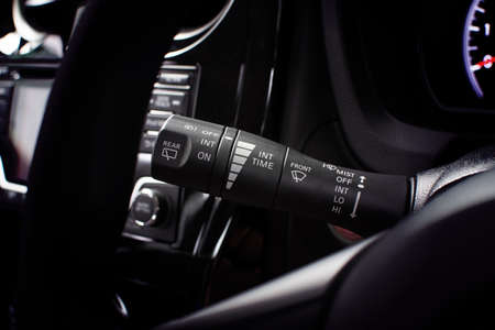 Wiper switch with adjustment speed toggle rotate switch on the side of steering wheel, automotive...