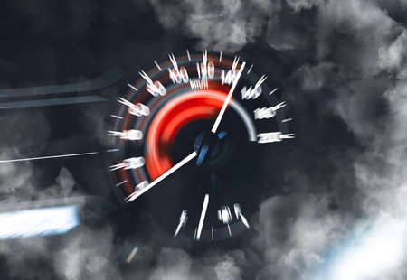 Car speedometer high performance and indicator sweeping to high power speed and smoke,double...