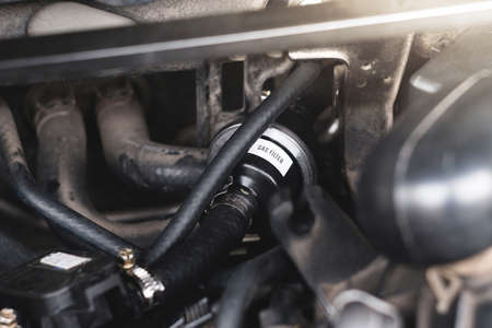 Gas fuel filter with a rubber tube of the car gas fuel system,Alternative energy fuel concept