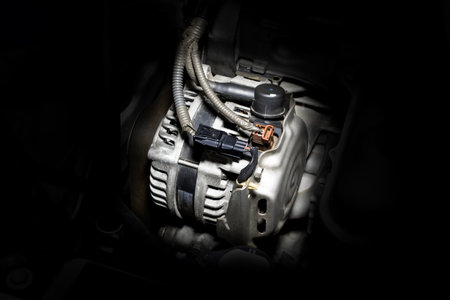 Car generator or alternator for generating electricity of the car , Car parts conceptの写真素材