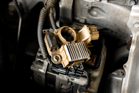 Alternator rectifier or Bridge rectifier of car alternator , Automotive parts conceptの写真素材