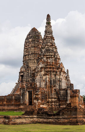 Chaiwatthanaram Temple in ayutthaya province Thailand.の写真素材
