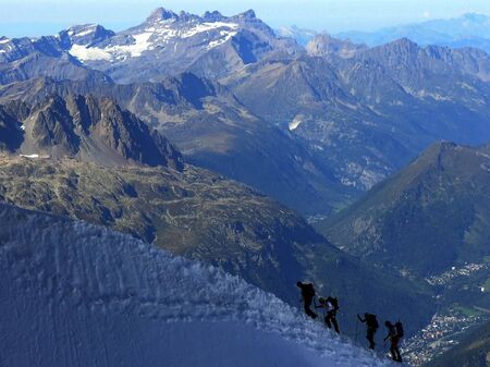 Climb a ropeの写真素材