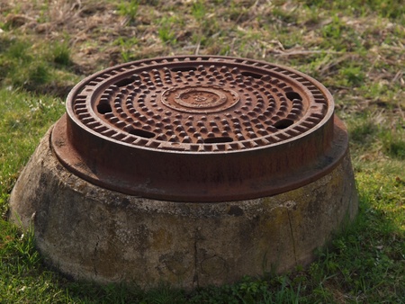 Cone and cover of an old drainage pit