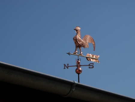 new weathervane made of copperの写真素材