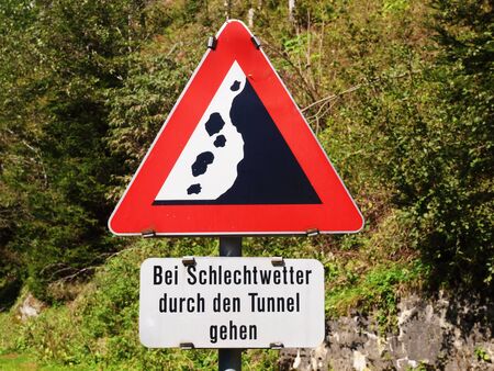 Traffic sign with textual informationの写真素材