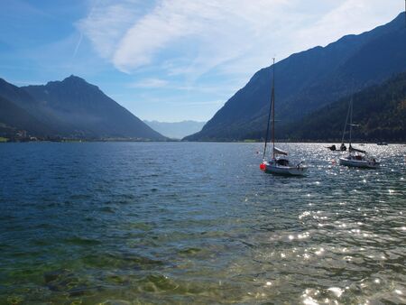 View from the southern Achensee Pertisauの写真素材