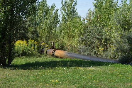 Pipe with flange and ventの写真素材