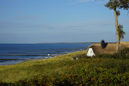 Blick von Ahrenshoop auf die Ostsee / View from Ahrenshoop to the Baltic Seaの写真素材
