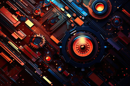 Abstract technology industry background design.の素材