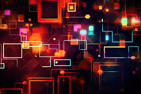 Abstract technology fashion background design, generative AI.の素材