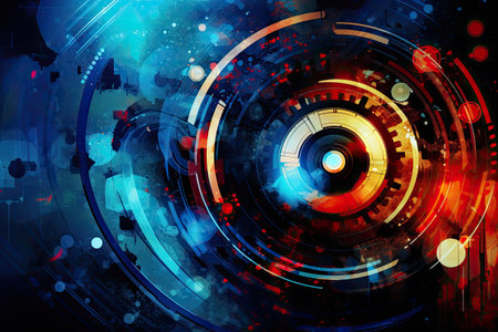 Abstract technology fashion background design, generative AIの素材
