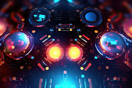 Abstract technology industry background design, generative AIの素材