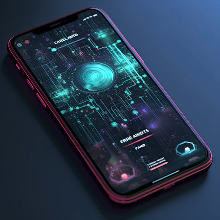 Abstract technology ui futuristic concept, generative AI.の素材
