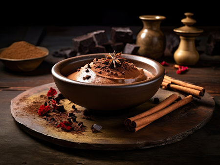 Chocolate â Mexico Candy on a dark rustic background, copy space,Generative AI.の素材