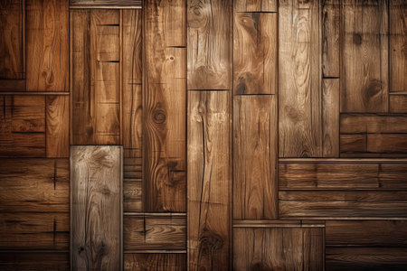 Design of vintage wood background, Generative AI.の素材