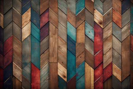 Design of vintage wood background, Generative AI.の素材