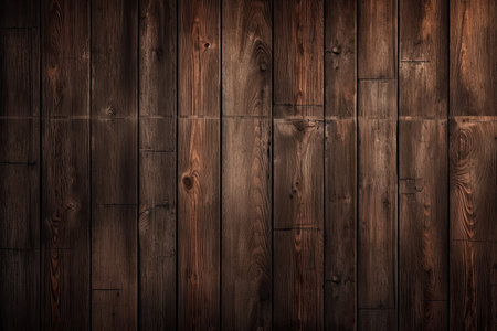 Dark  rustic wood background  , Generative AI.の素材