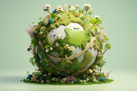 World environment and earth day with nature and eco friendly environment ,Generative AIの素材