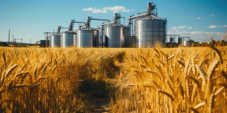 Agricultural Silos for storage and drying of grains, wheat, corn, soy, sunflower.の素材