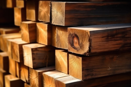 Pine lumber wood industrial wood.の素材