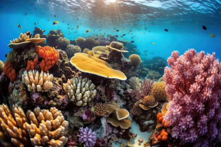Underwater ocean of gorgeous coral reefs.の素材