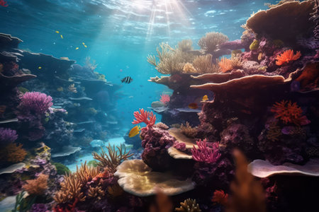 Underwater ocean of gorgeous coral reefs.の素材