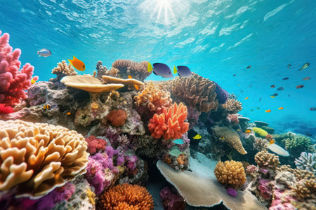 Underwater ocean of gorgeous coral reefs.の素材