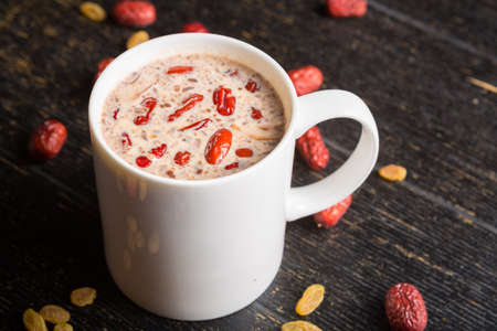 Jujube walnut milk teaの写真素材