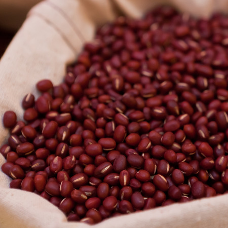 Azuki bean in bagの写真素材