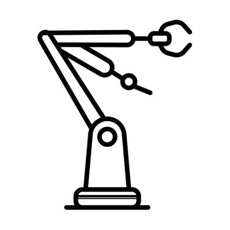 Industrial mechanical robot arm vector iconのイラスト素材
